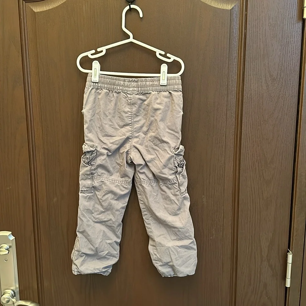 3/$25 GAP Boys Gray Cotton Cargo Pants 4T Thick Cozy Casual Jogger Pants